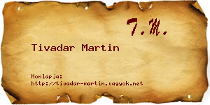 Tivadar Martin névjegykártya